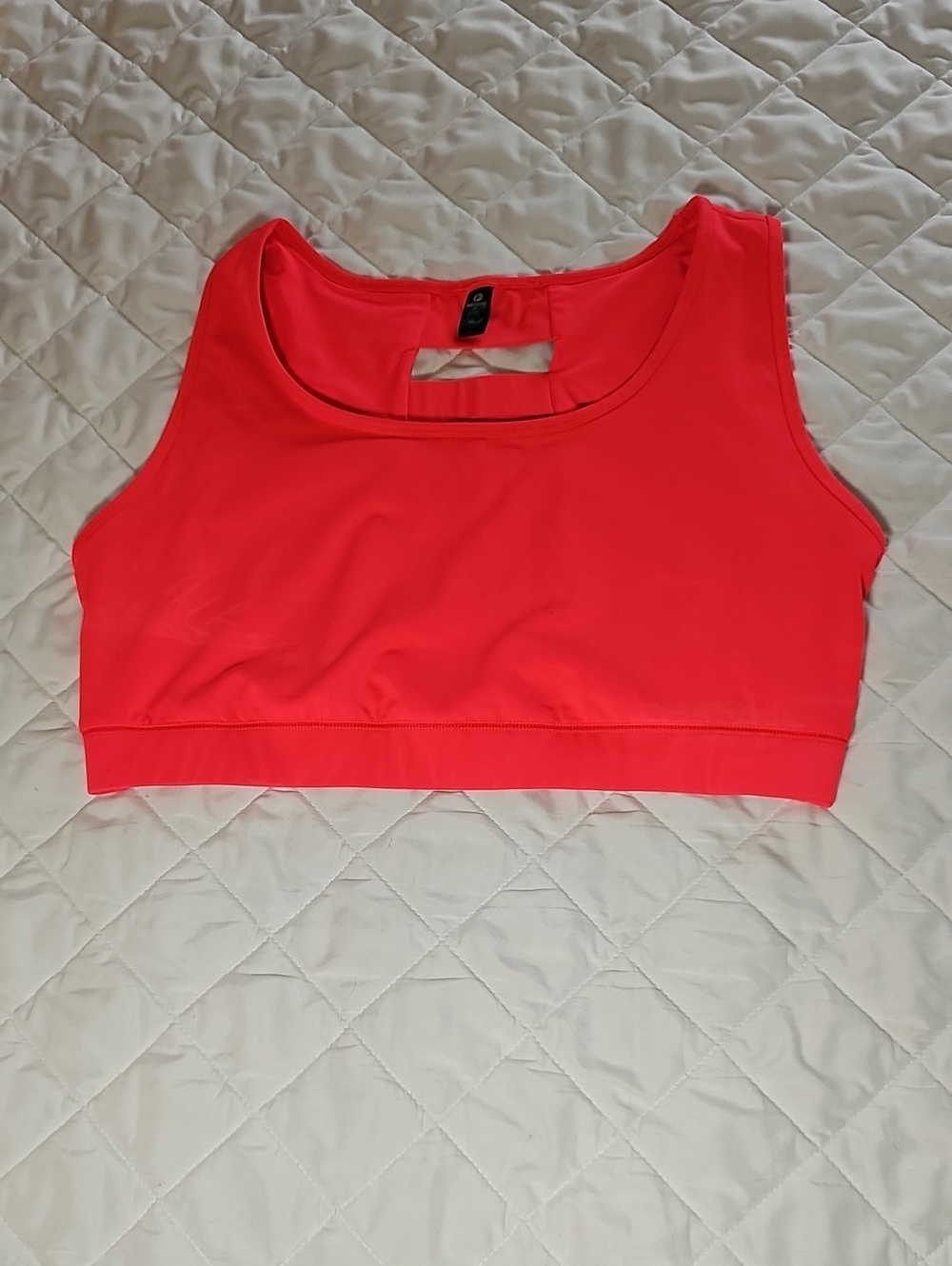 90 Degree By Reflex Coral Pink Scoop Sports Crop Top